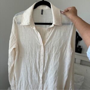 Pretty Little Thing Crème/Peach Blouse